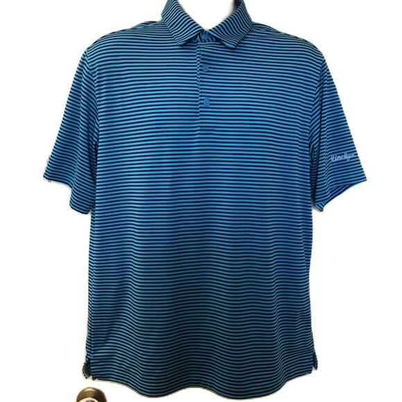 Walter Hagen Set of 2 Men's Golf Polo Shirts Red Blue Striped 11 Majors Medium - Picture 5 of 14